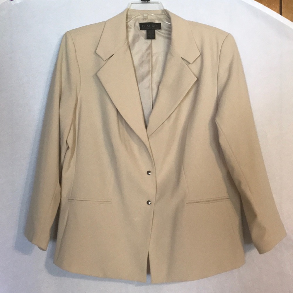 Tan Blazer. Lined.